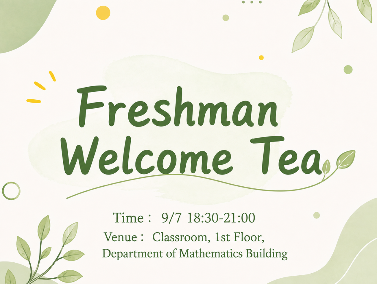 Freshman Welcome Tea